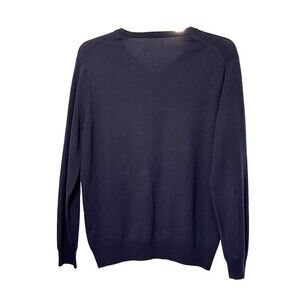 J.Crew 100% Italy Merino Wool Men’s Knit Sweater Navy Blue SZ Large Light weight